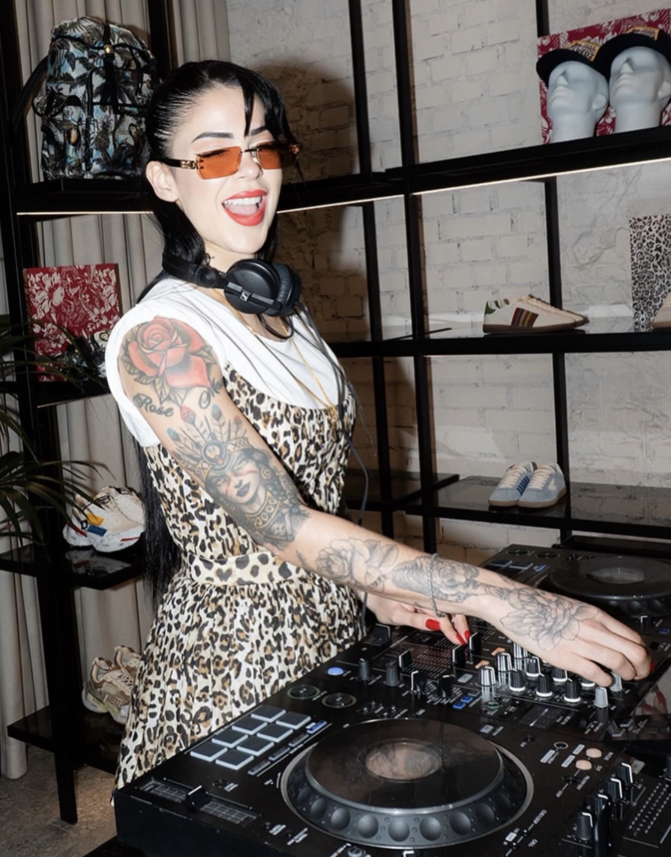The Lady Snake en cabina en el evento DSQUARED2